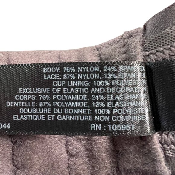 Natori Hidden Glamour Contour Underwire Bra in Gun Metal Size 32DD NEW! - Picture 7 of 9